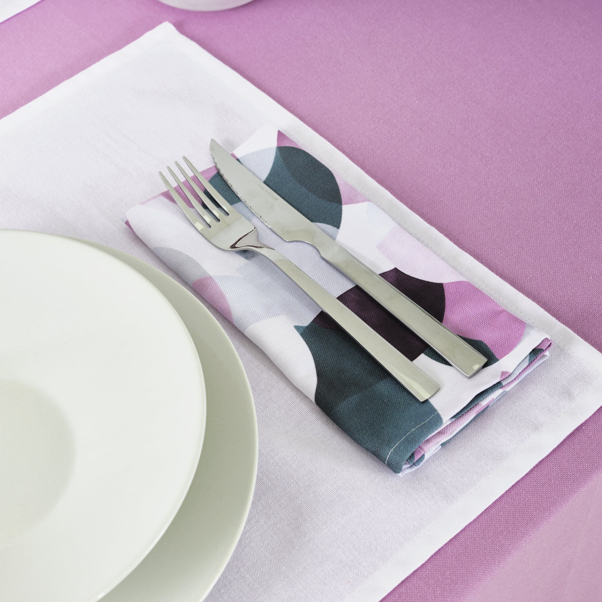 Pack of 2 napkins 100% cotton York Lilac