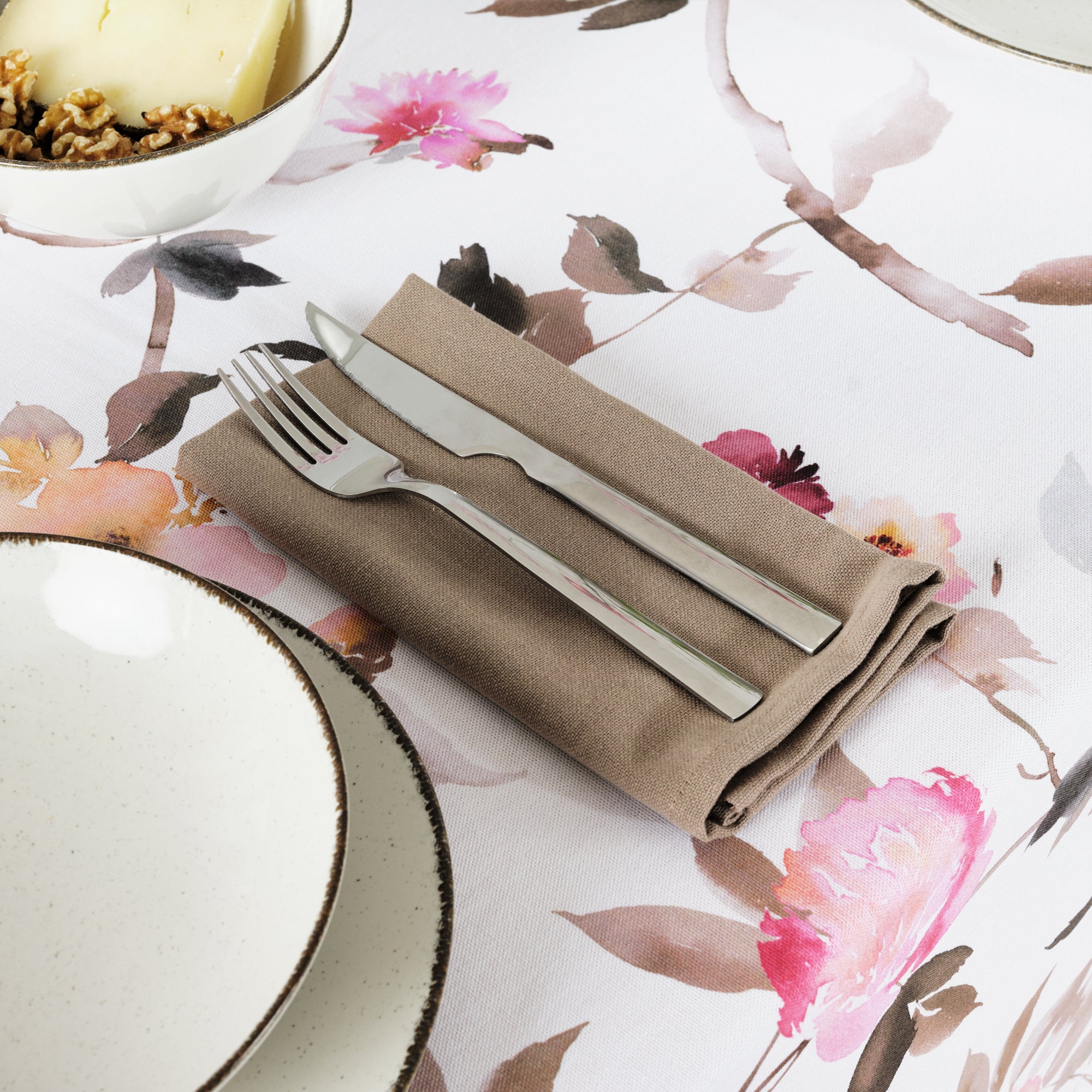 Pack 2 ud. servilletas liso Lino 100% Marrón