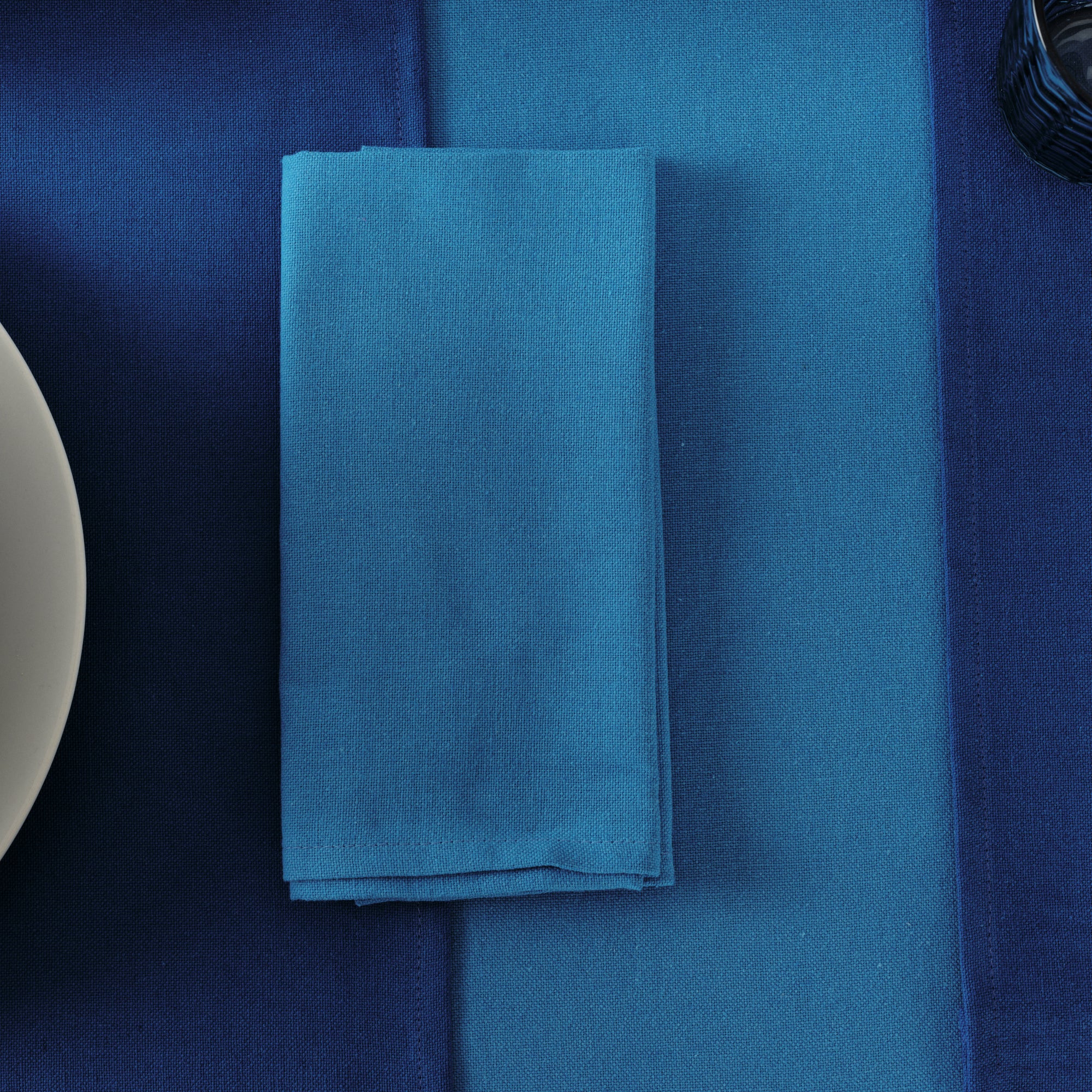 Pack of 2 plain napkins 100% linen Sky Blue