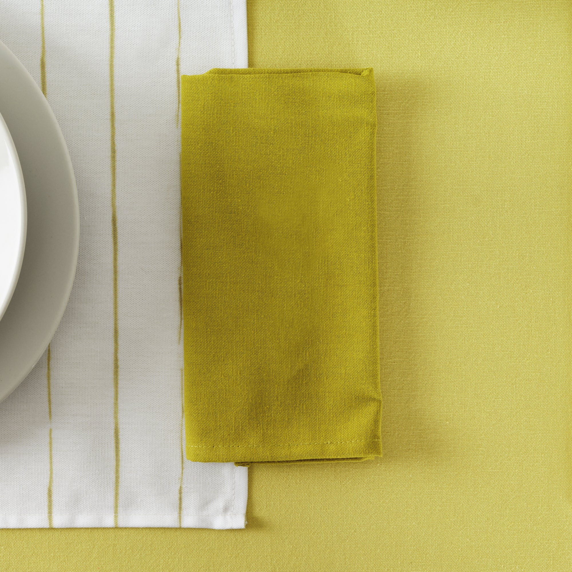 Pack 2 ud. servilletas liso Lino 100% Verde Claro