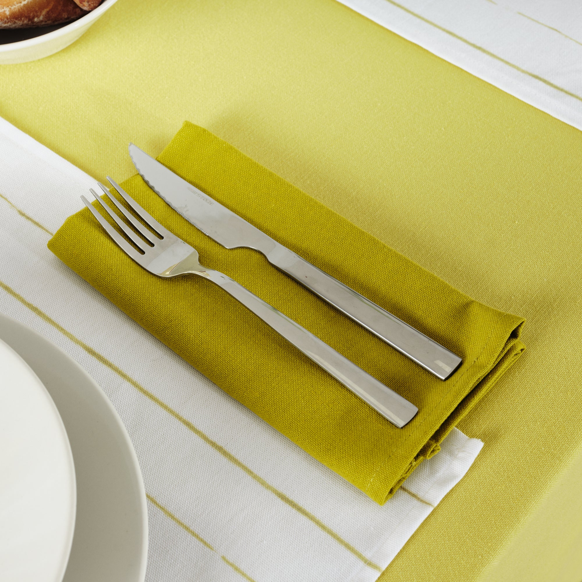 Pack 2 ud. servilletas liso Lino 100% Verde Claro