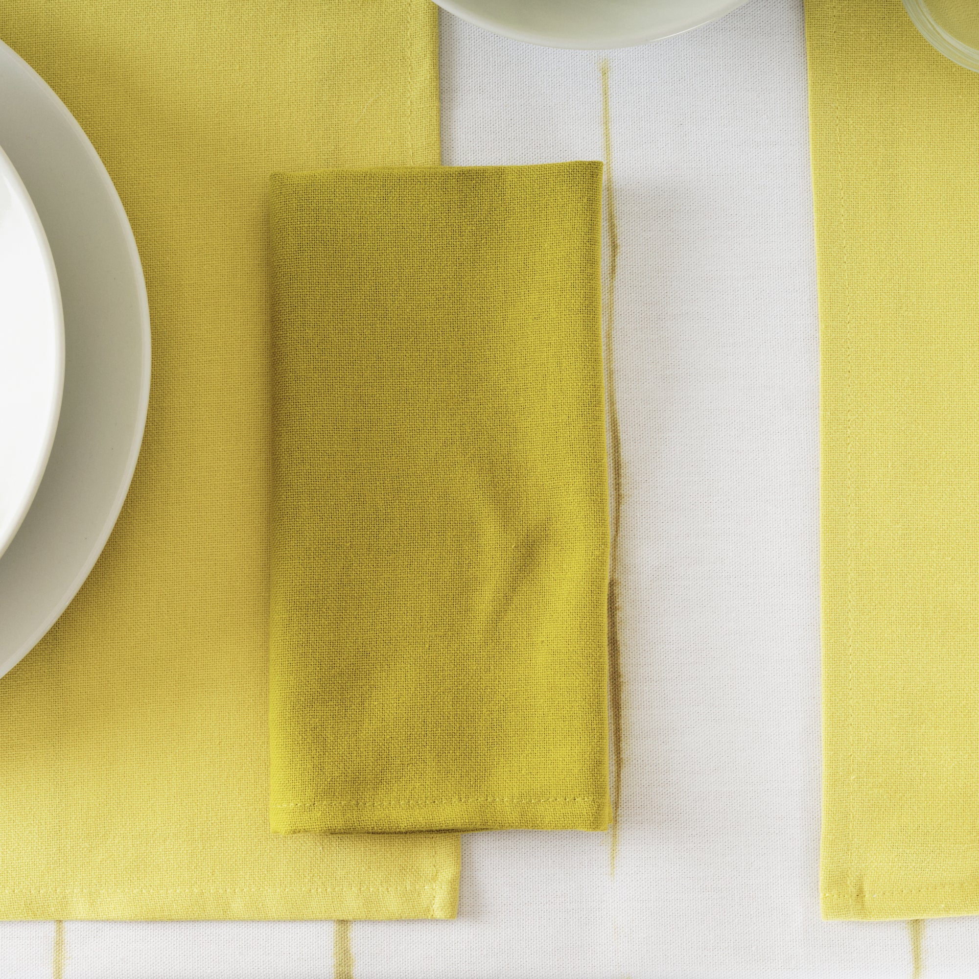 Pack 2 ud. servilletas liso Lino 100% Verde Claro