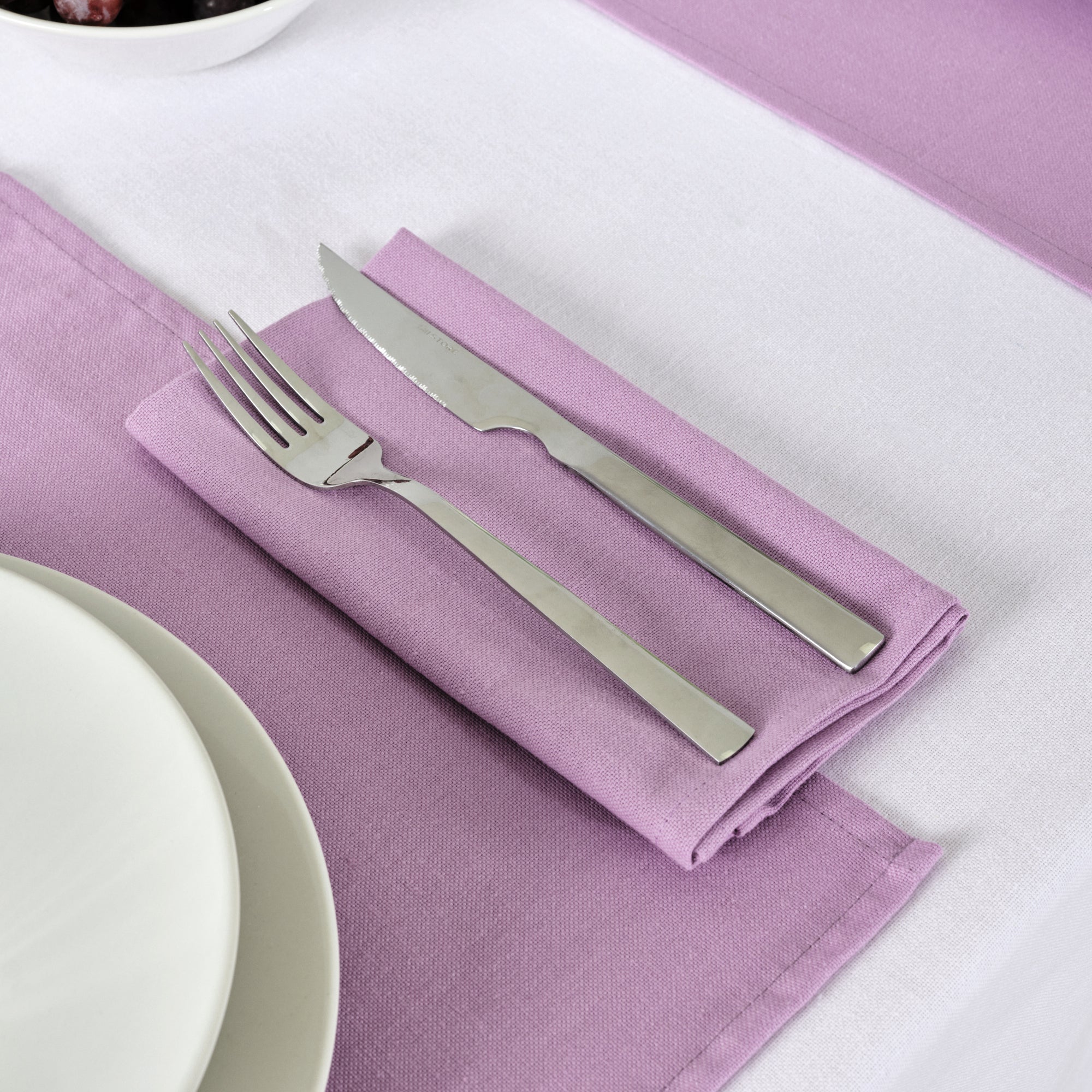 Pack 2 ud. servilletas liso Lino 100% Lila