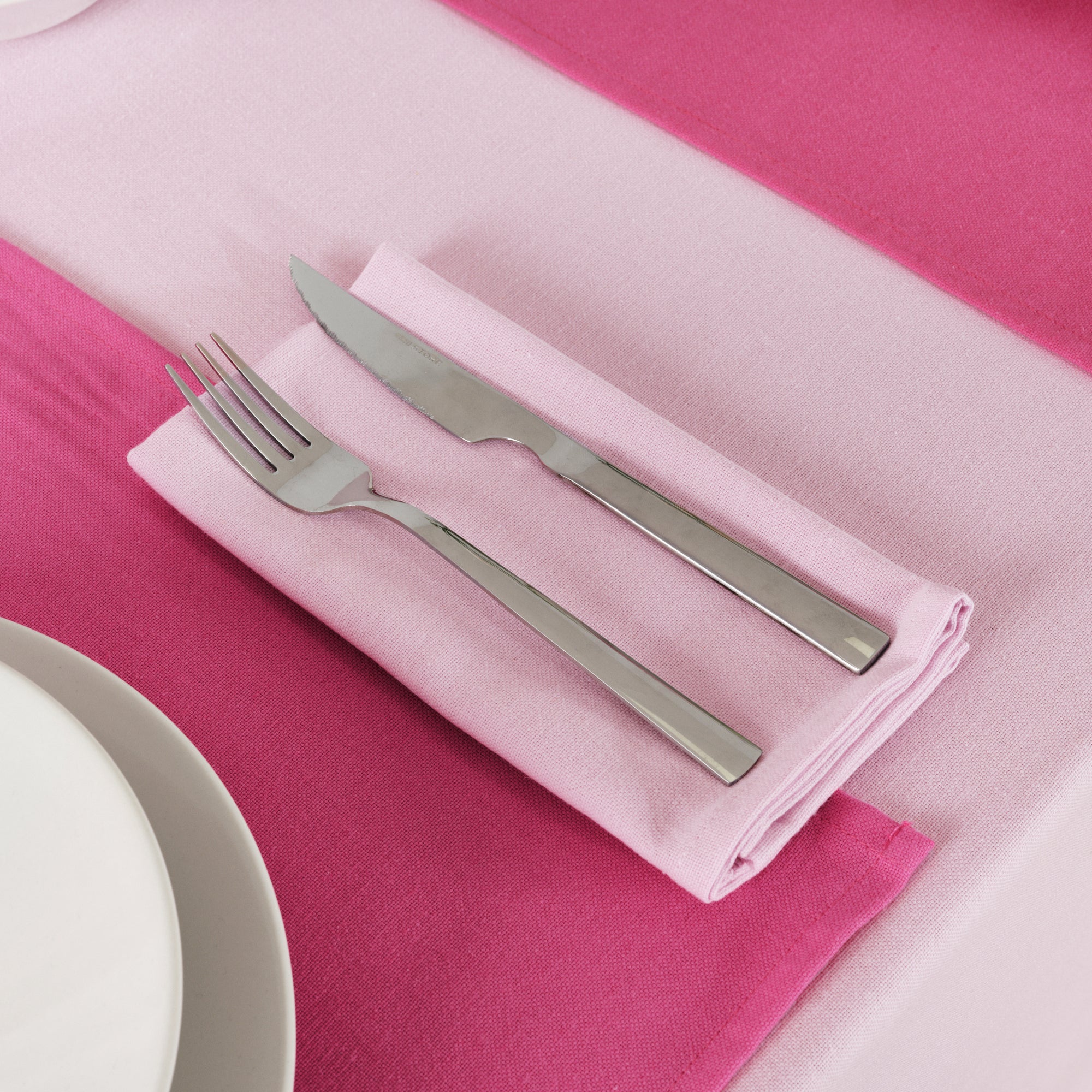 Pack 2 ud. servilletas liso Lino 100% Rosa Palo