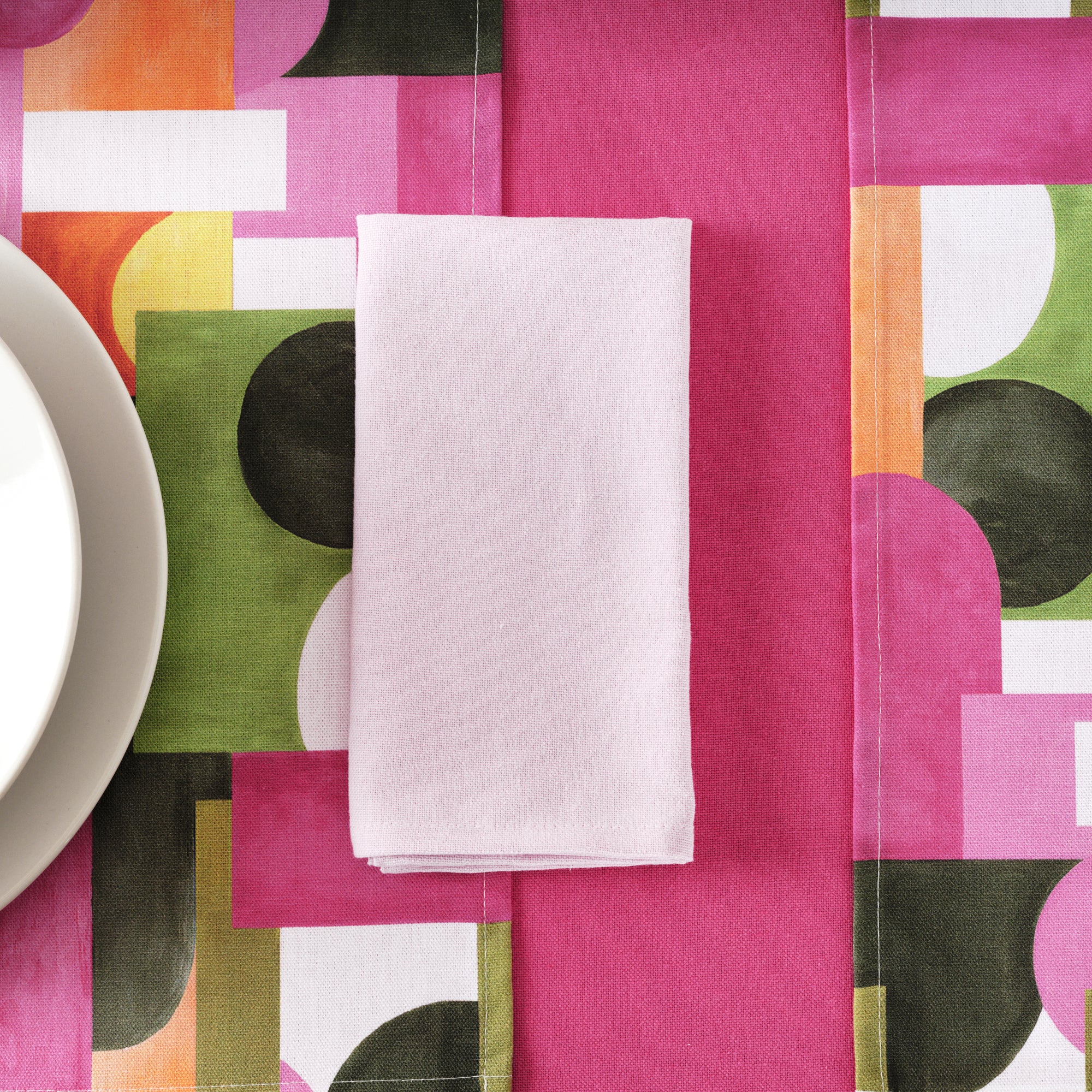 Pack 2 ud. servilletas liso Lino 100% Rosa Palo