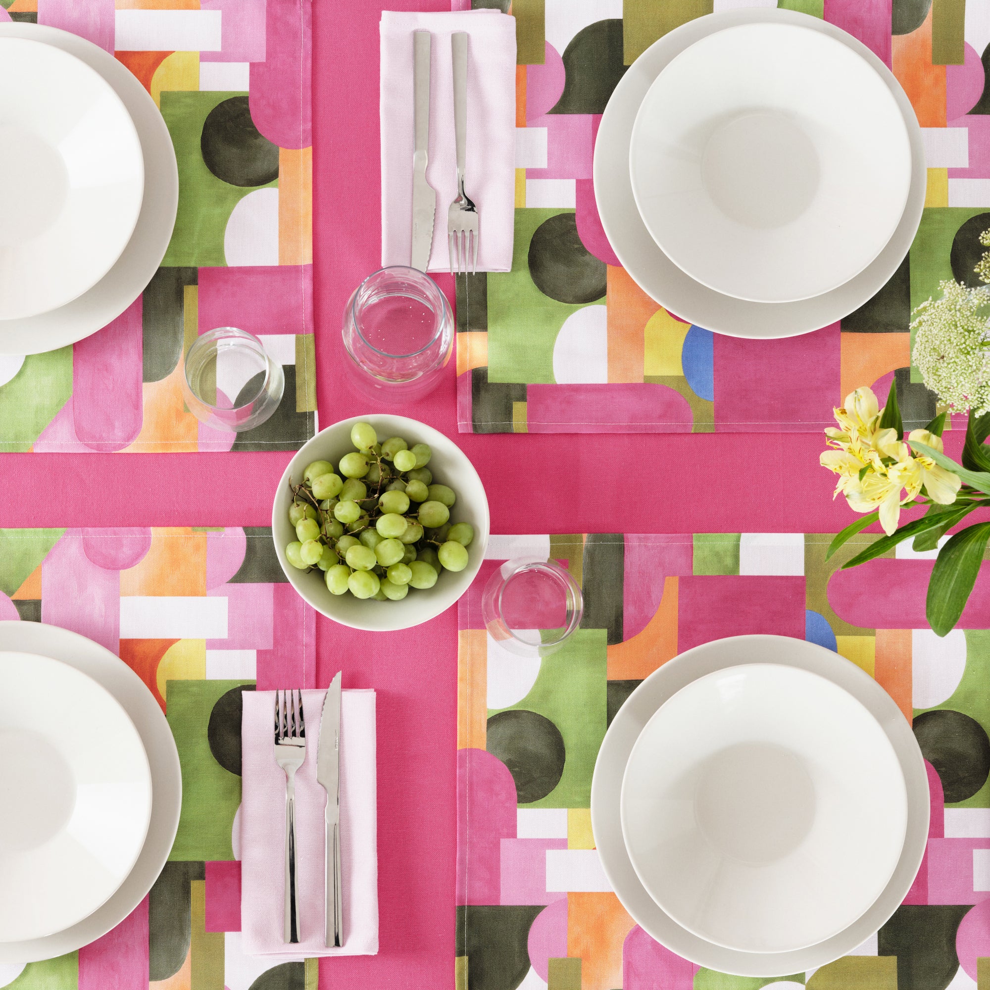 Pack 2 ud. servilletas liso Lino 100% Rosa Palo