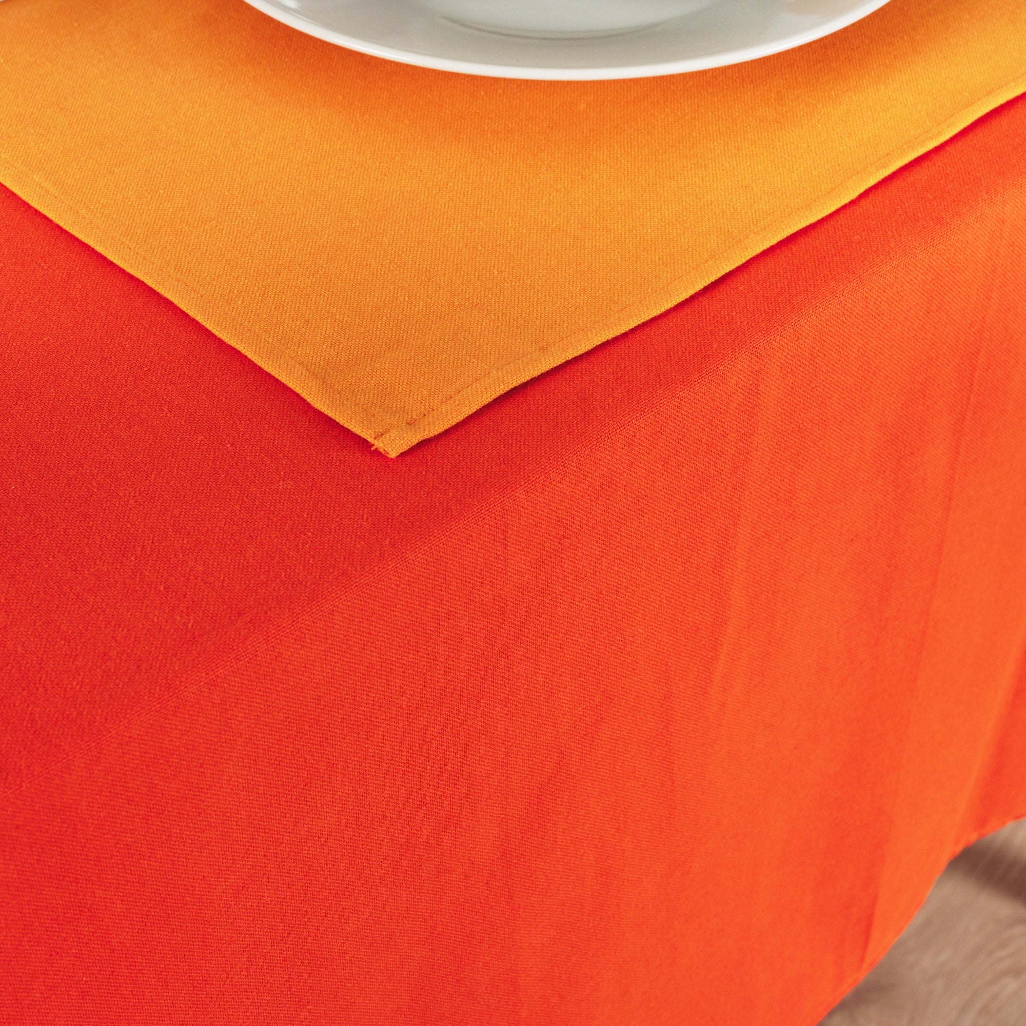 Paquet de 2 pièces. Set de table uni 100% lin Orange Clair
