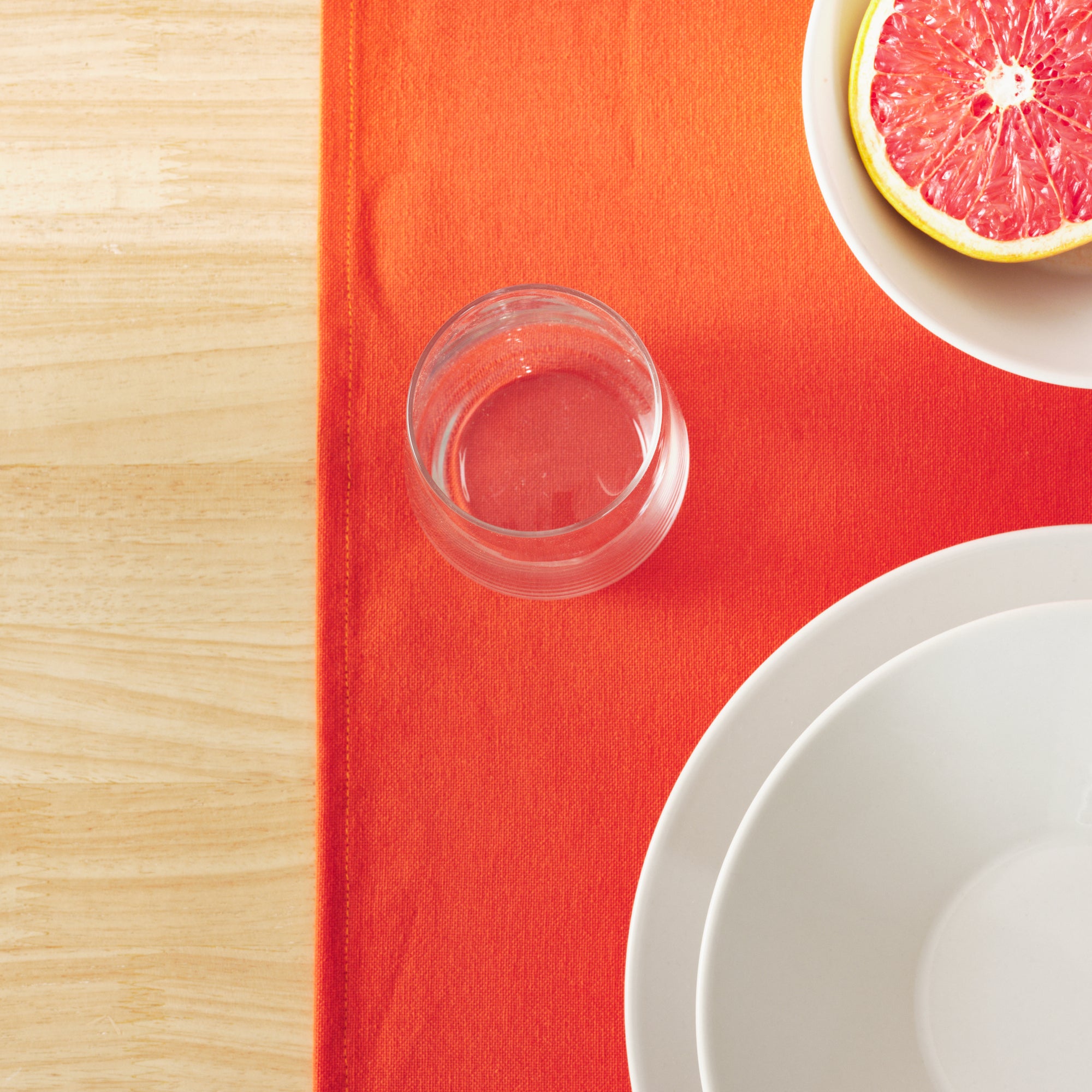 Plain Table Runner 100% Linen Dark Orange