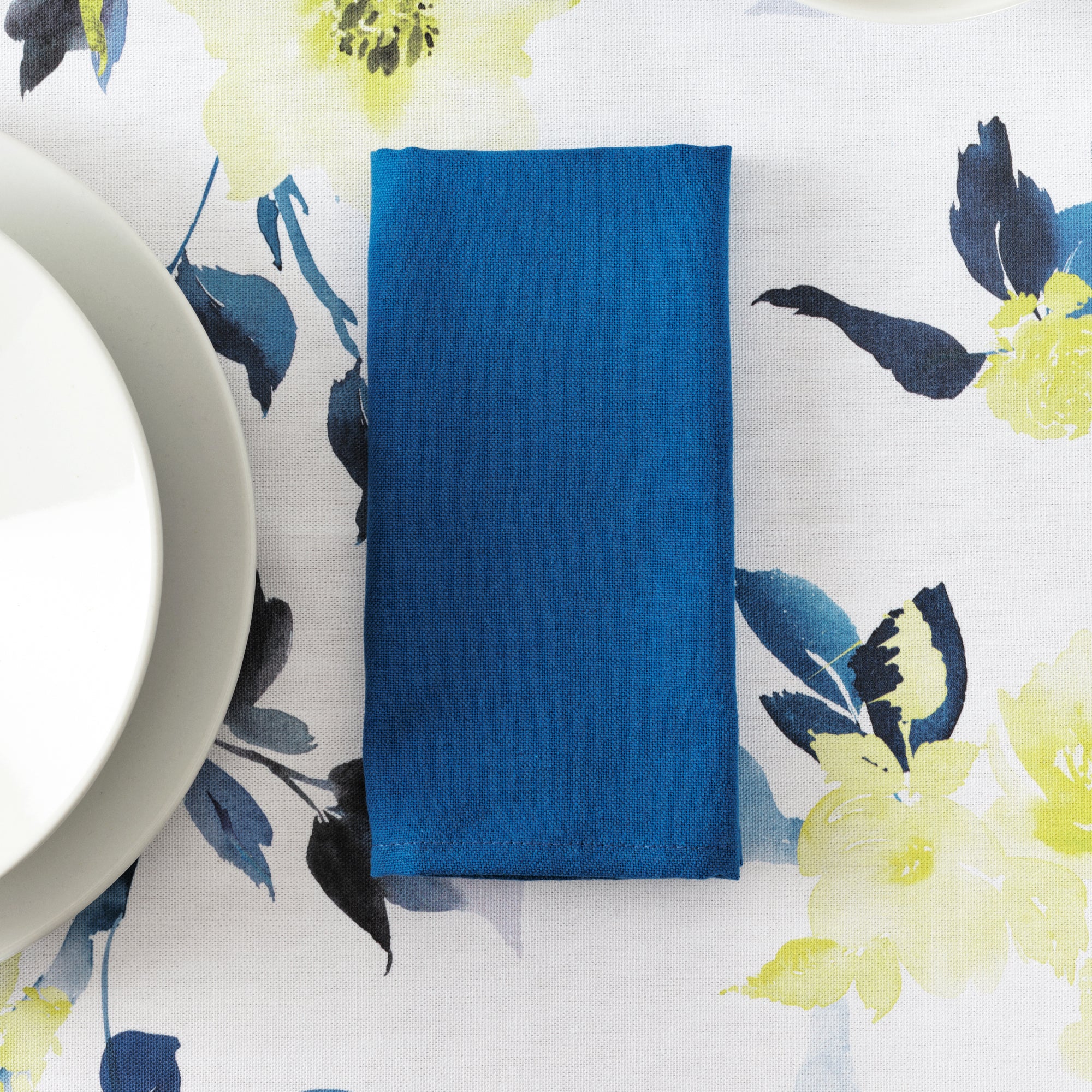 Pack of 2 plain napkins 100% Cobalt Blue Linen