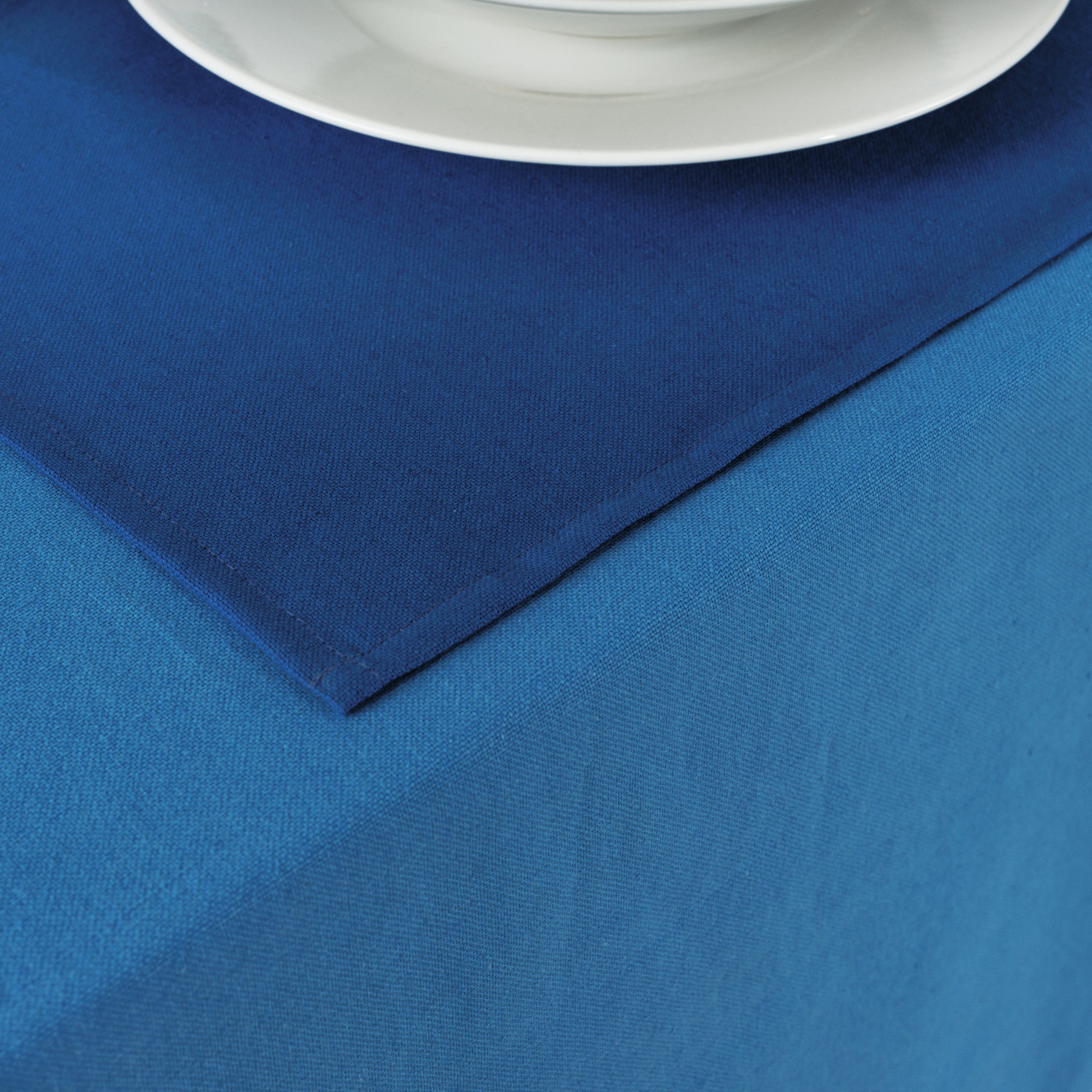 Paquet de 2 pièces. Set de table uni 100% Lin Bleu Cobalt