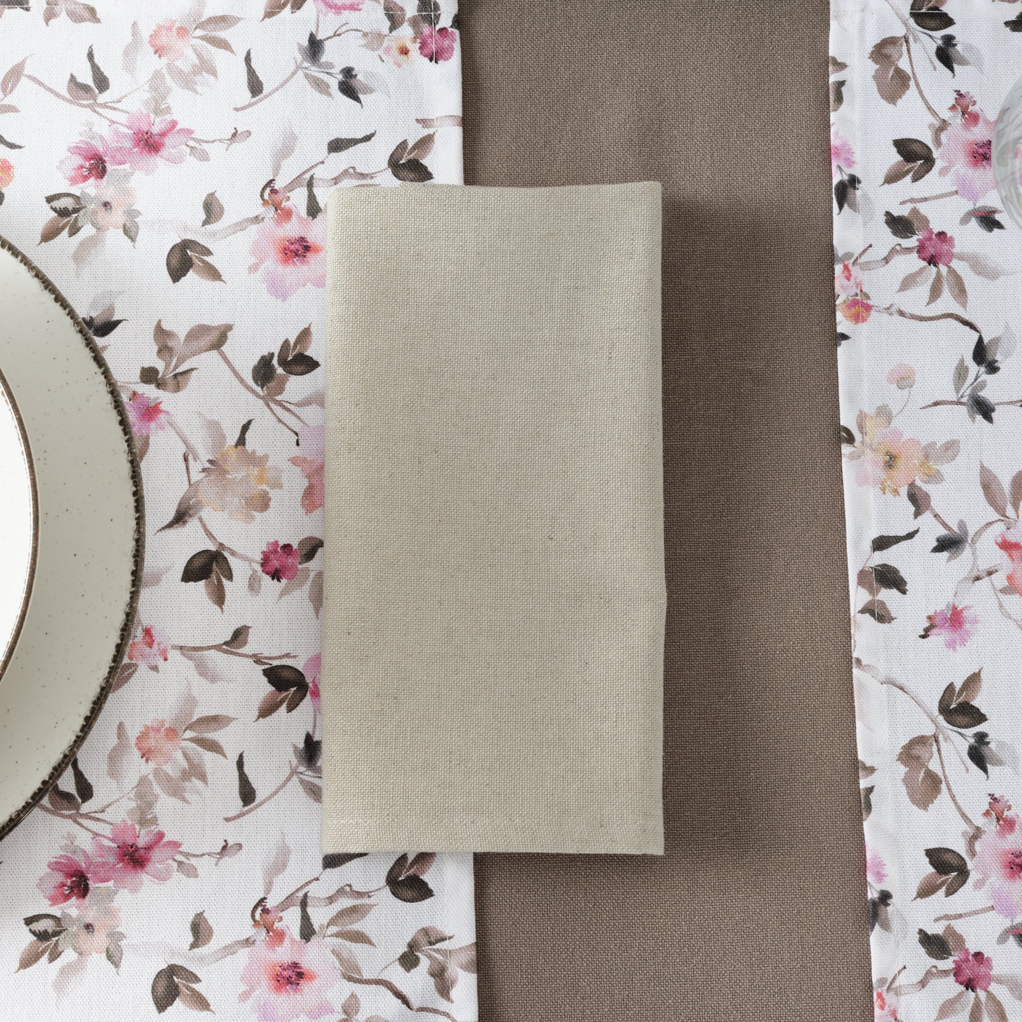 Pack of 2 plain napkins 100% Natural Linen