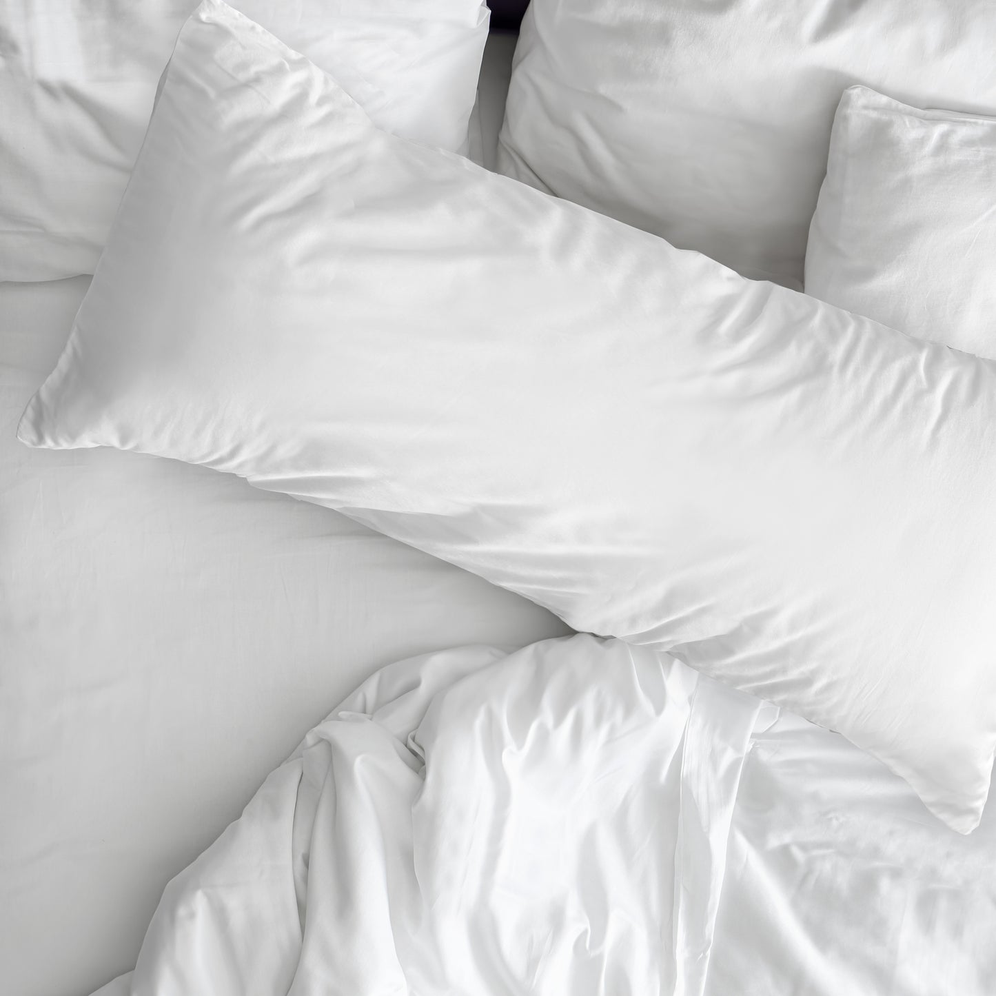 100% plain cotton pillowcase White