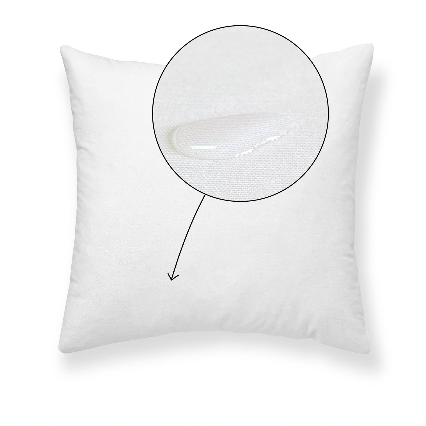 Cojín de interior y exterior antimanchas con relleno antimanchas Plumeti blanco 50x50 cm