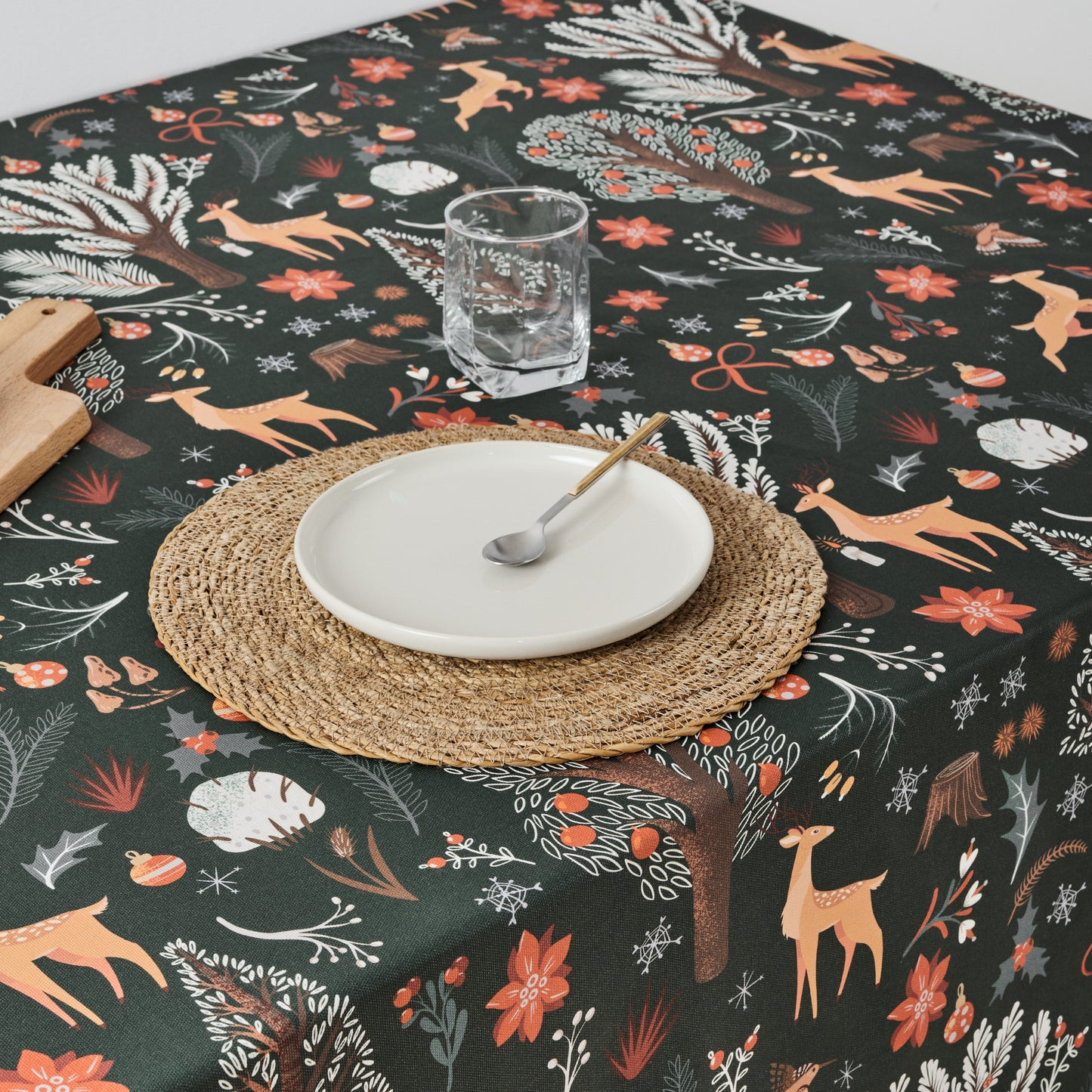 Merry Christmas stain-resistant tablecloth 47