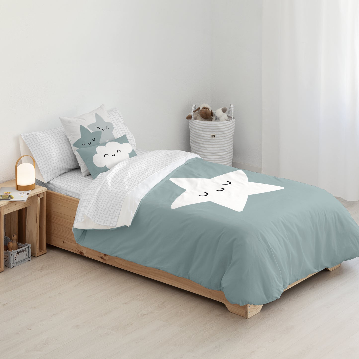 Housse de couette 100% coton Nadir Bleu