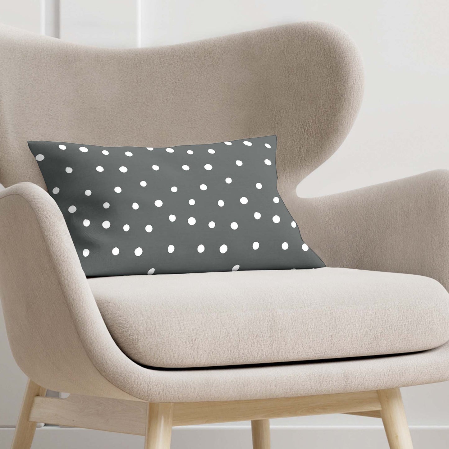 Housse de coussin 100% coton Kibo Noir C 30x50 cm