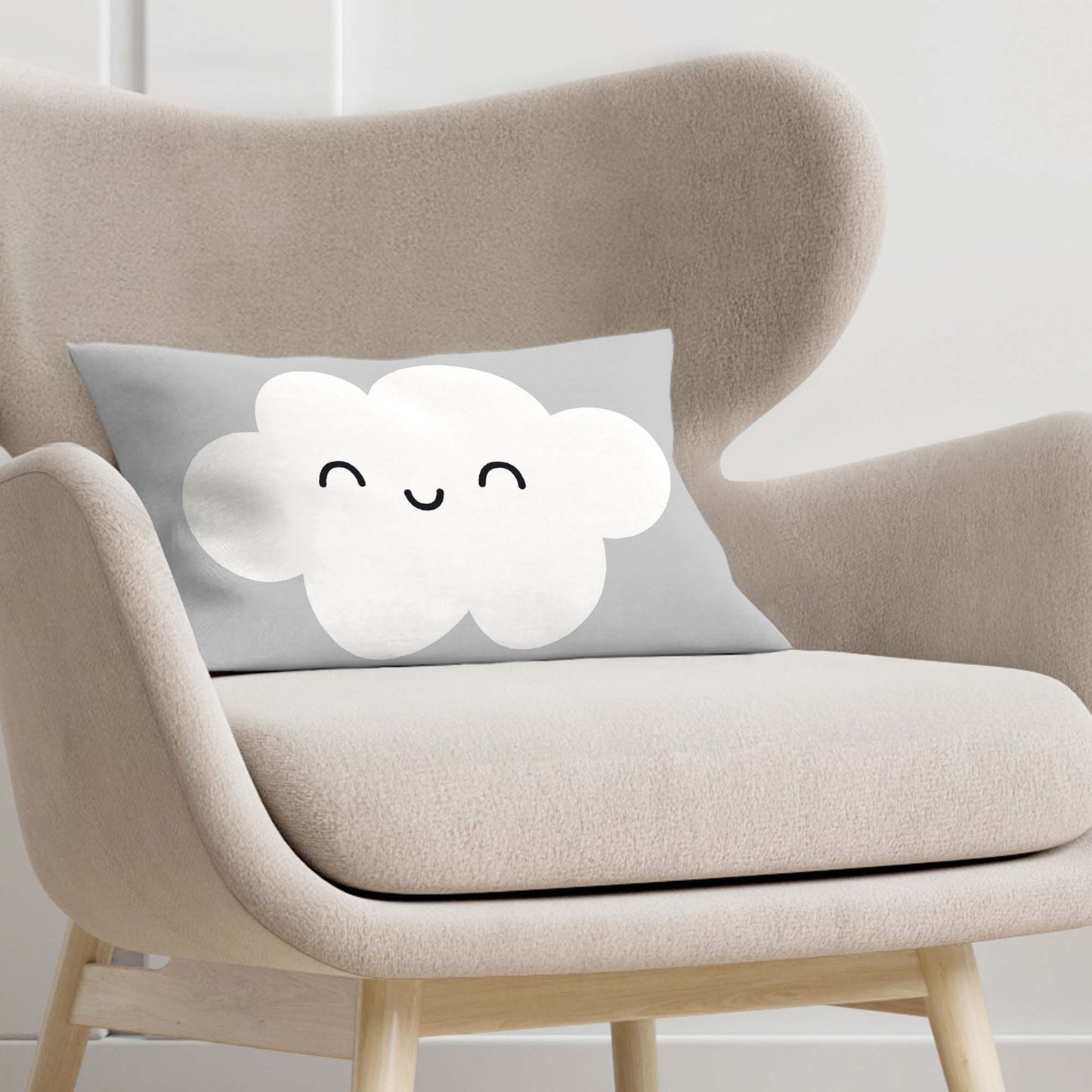 Housse de coussin 100% coton Nadir Gris C 30x50 cm