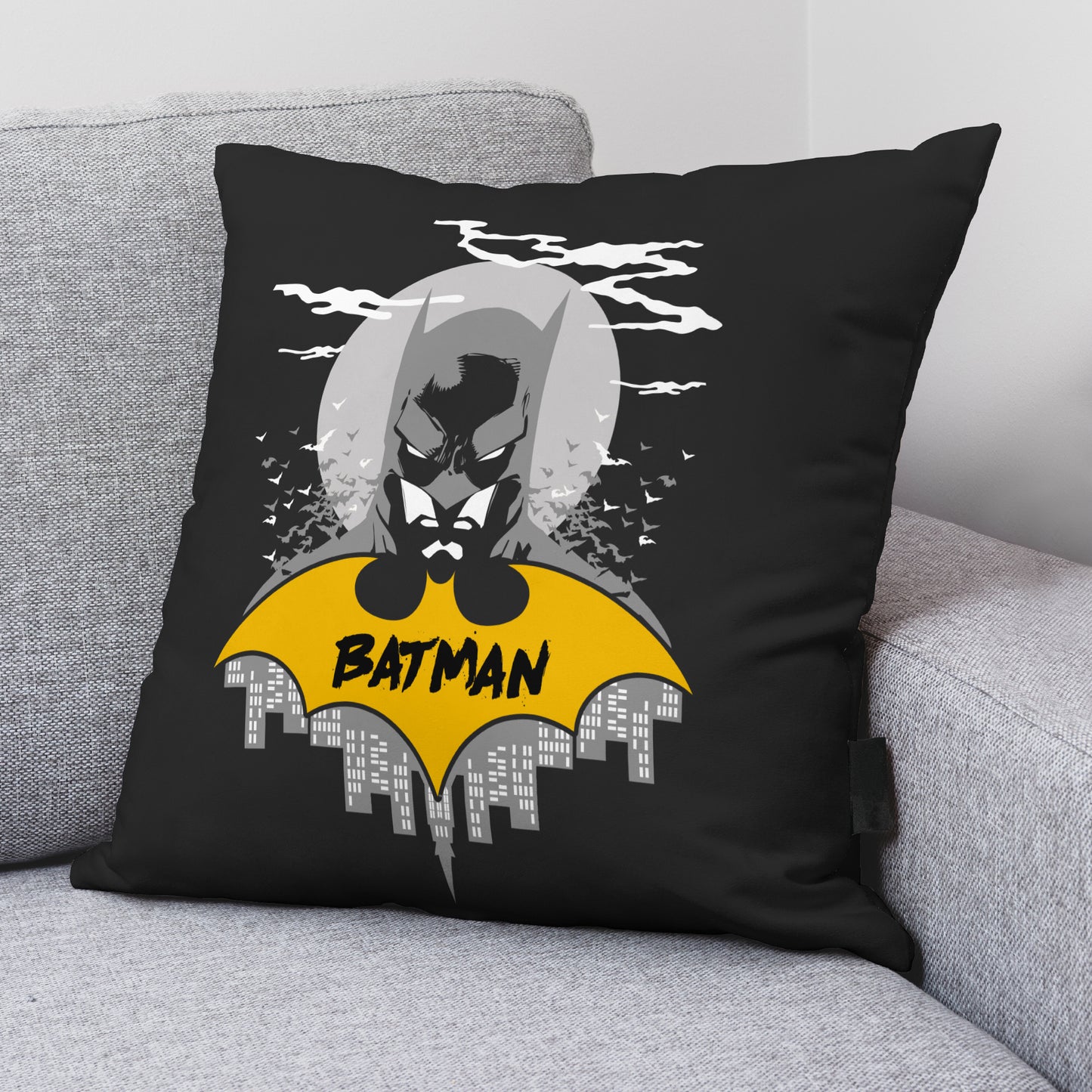 Housse de coussin 100% Coton 45x45 cm Batman Comix 1A