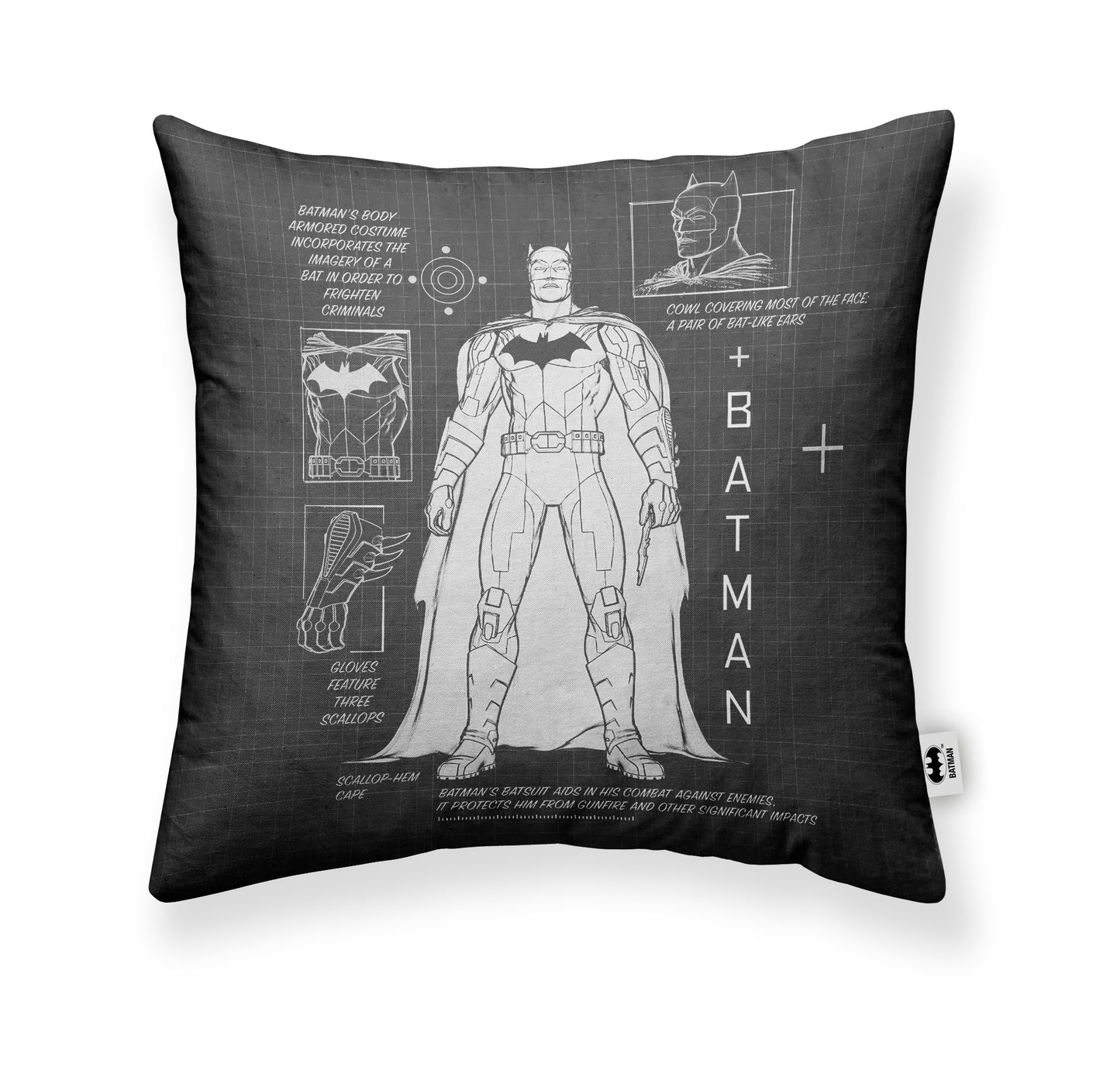 Housse de coussin 100% Coton 45x45 cm Batman Caractéristiques A