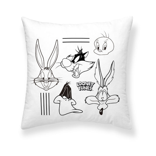 Housse de coussin 100% Coton 45x45 cm Looney B&amp;w B