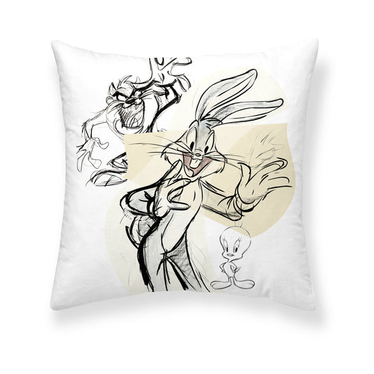 Housse de coussin 100% Coton 45x45 cm Looney Sketch A