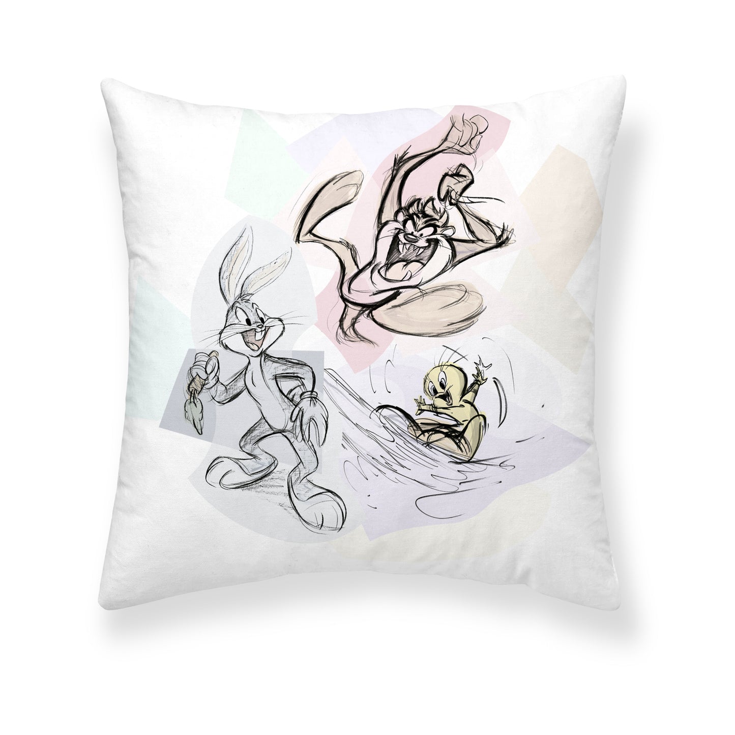 Housse de coussin 100% Coton 45x45 cm Looney Sketch B