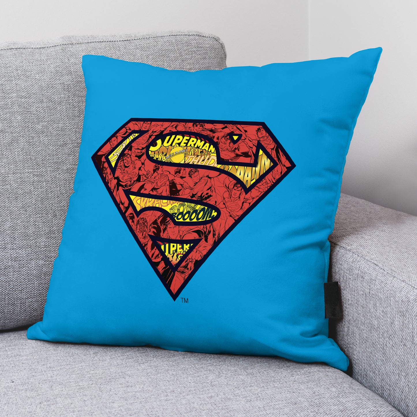 Housse de coussin 100% Coton 45x45 cm Superman Basic A