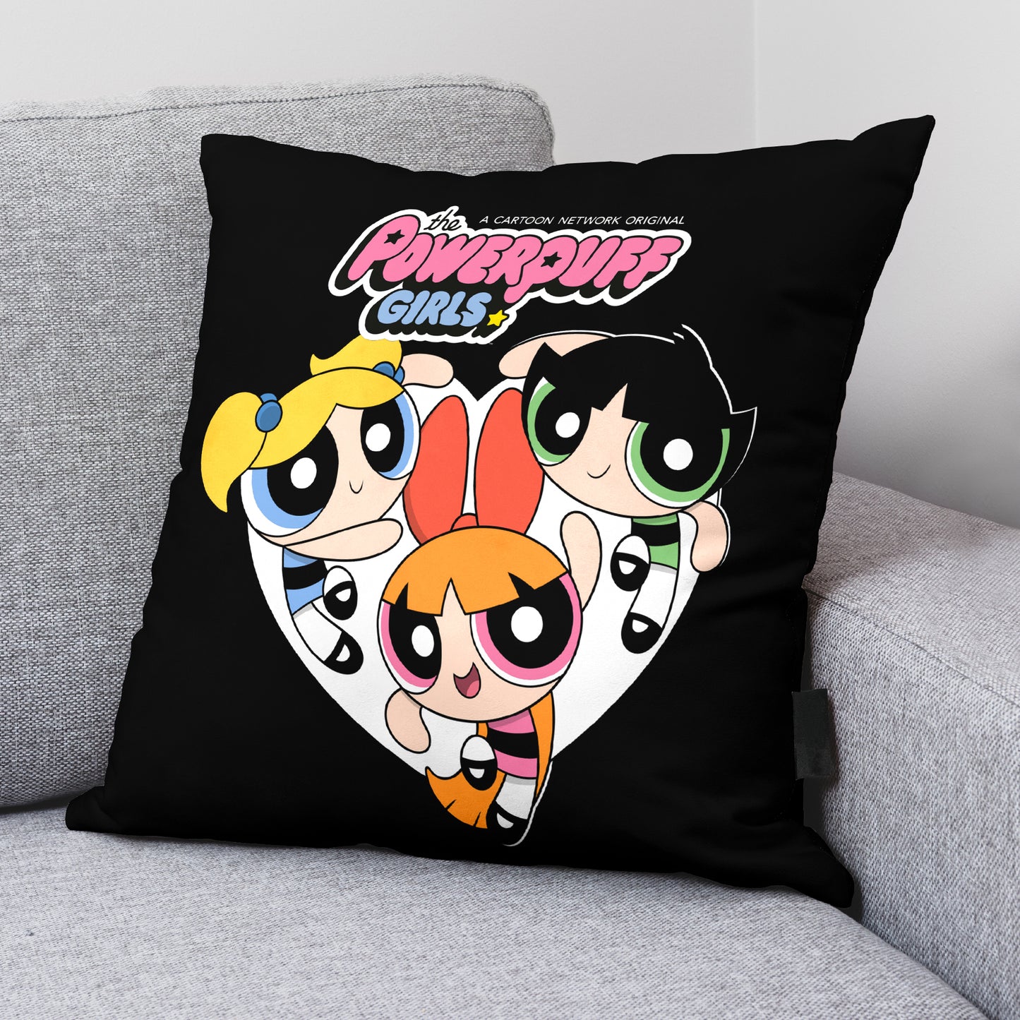 Housse de coussin 100% Coton 45x45 cm Powerpuff B