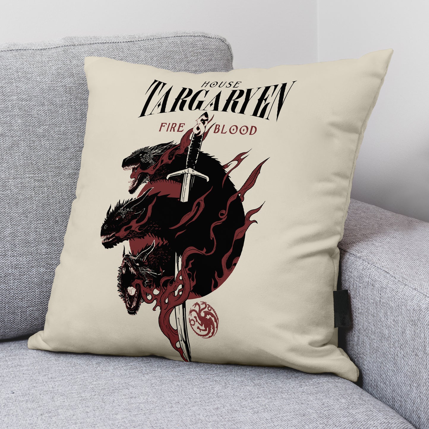 Housse de coussin 100% Coton 45x45 cm Targaryen A