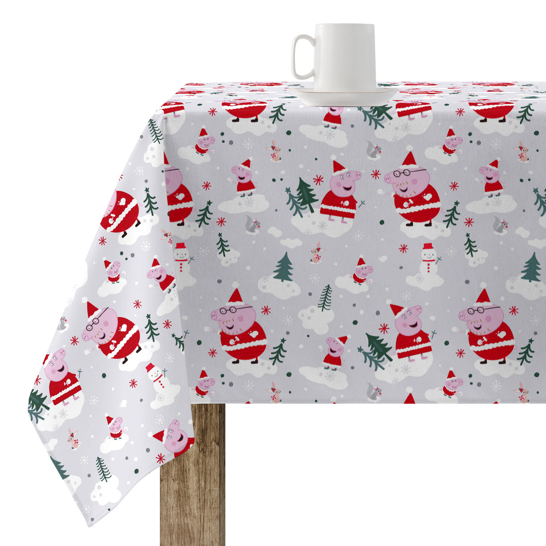 Let It Snow Peppa Pig stain-resistant tablecloth