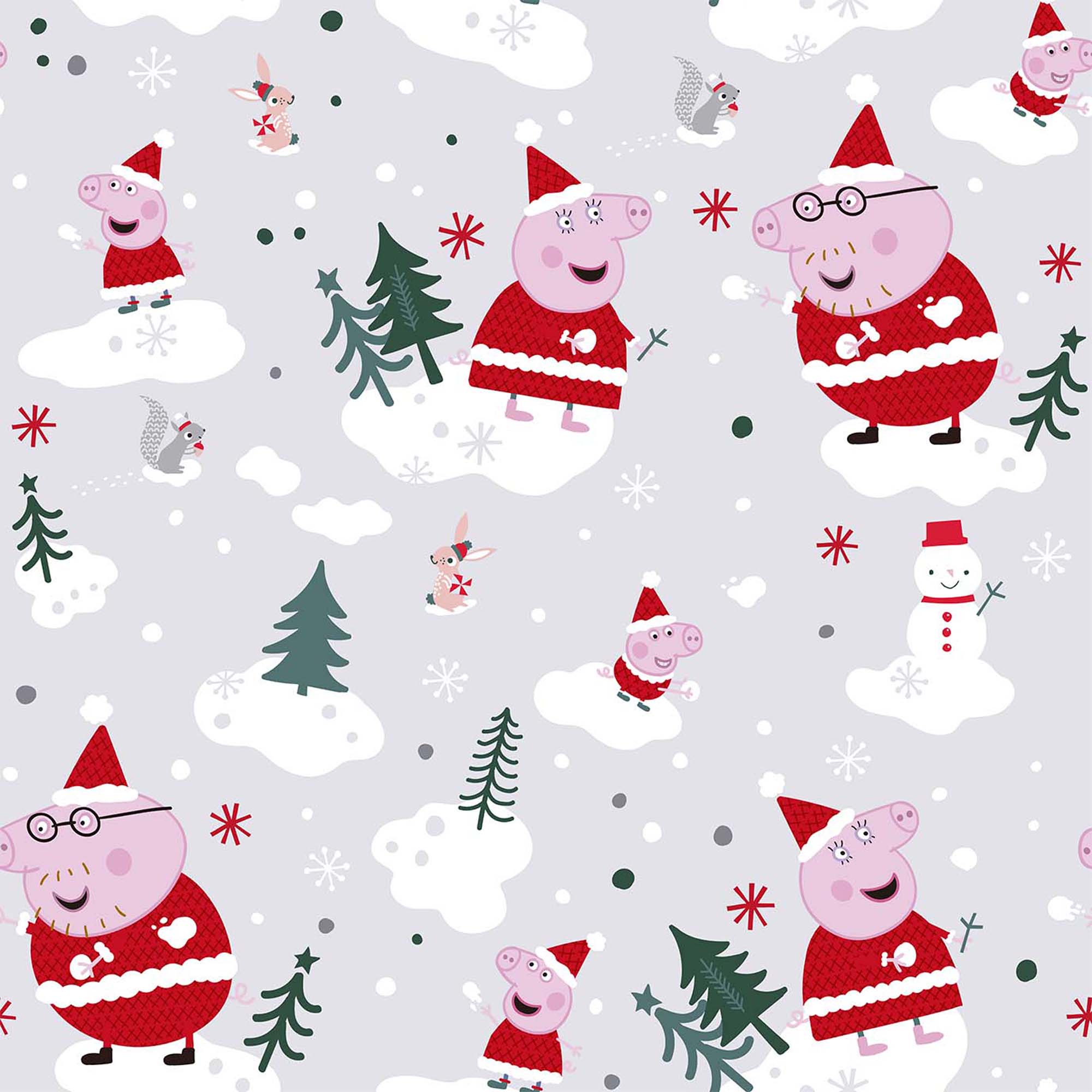 Let It Snow Peppa Pig stain-resistant tablecloth