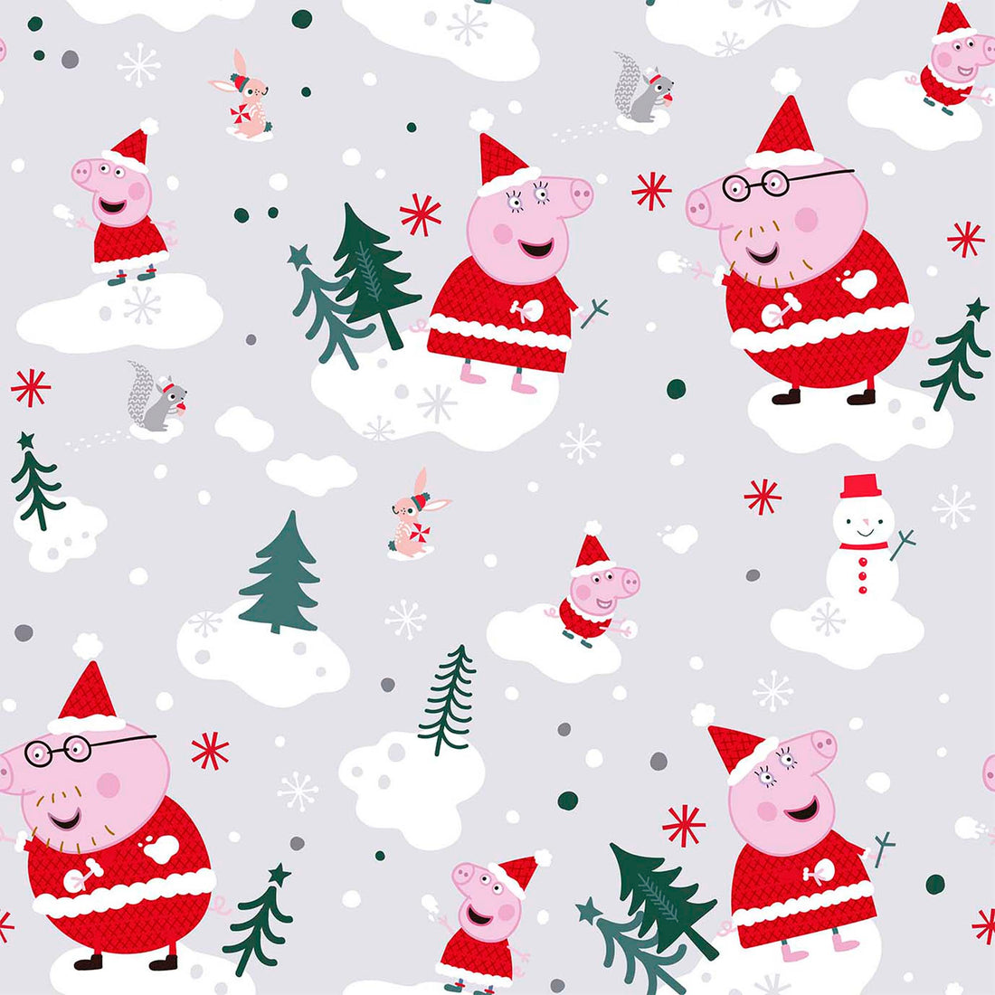 Let It Snow Peppa Pig stain-resistant tablecloth