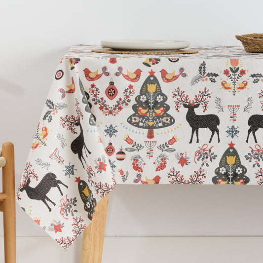 Merry Christmas stain-resistant tablecloth 43