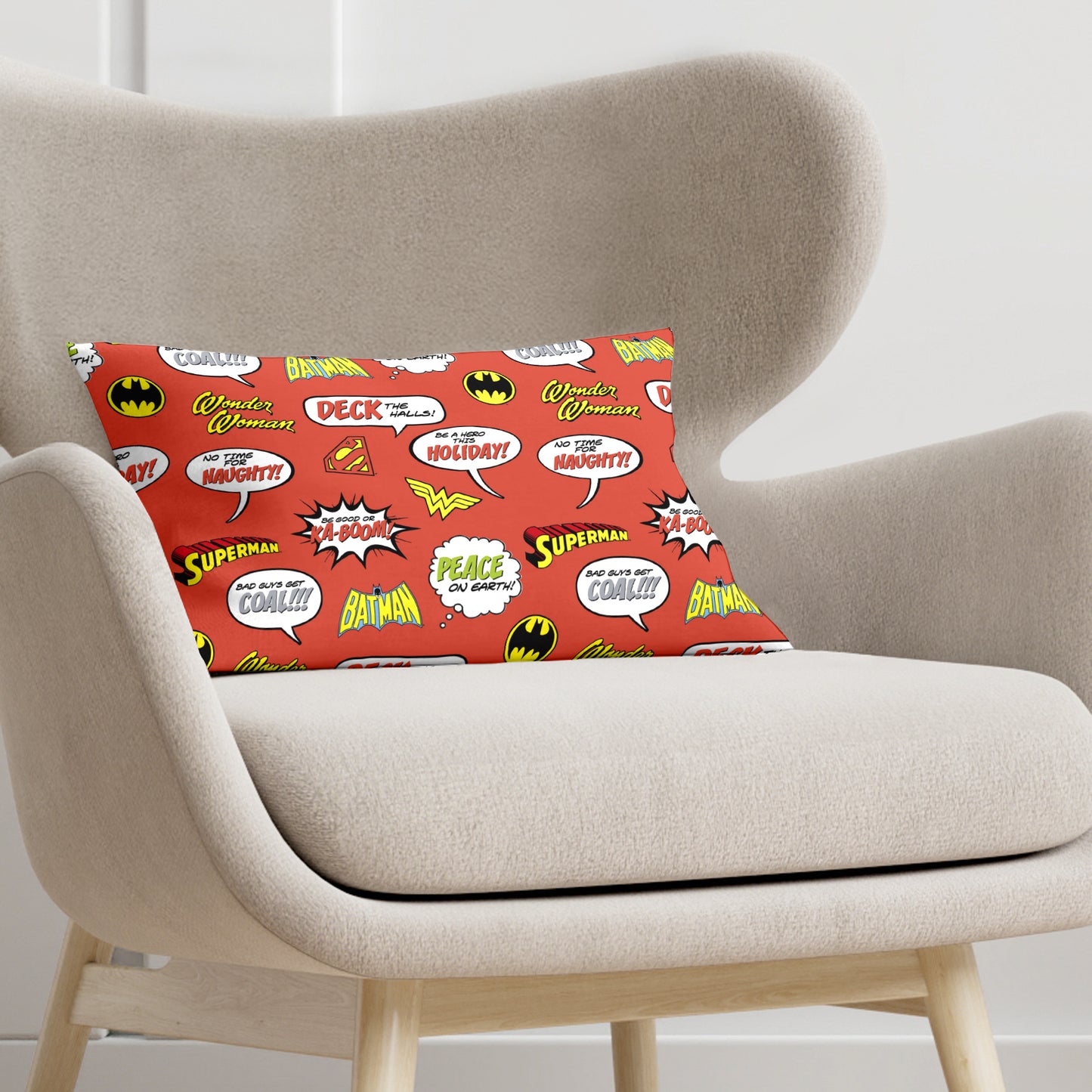 Housse de coussin 100% Coton 30x50 cm Vintage Superhero C