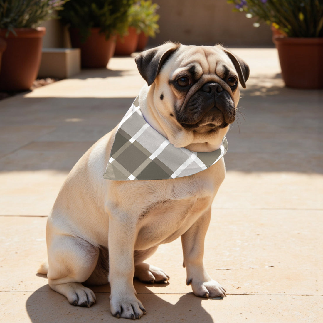 Pack 2 unidades bandana para mascotas SUTTON MARRON RED.