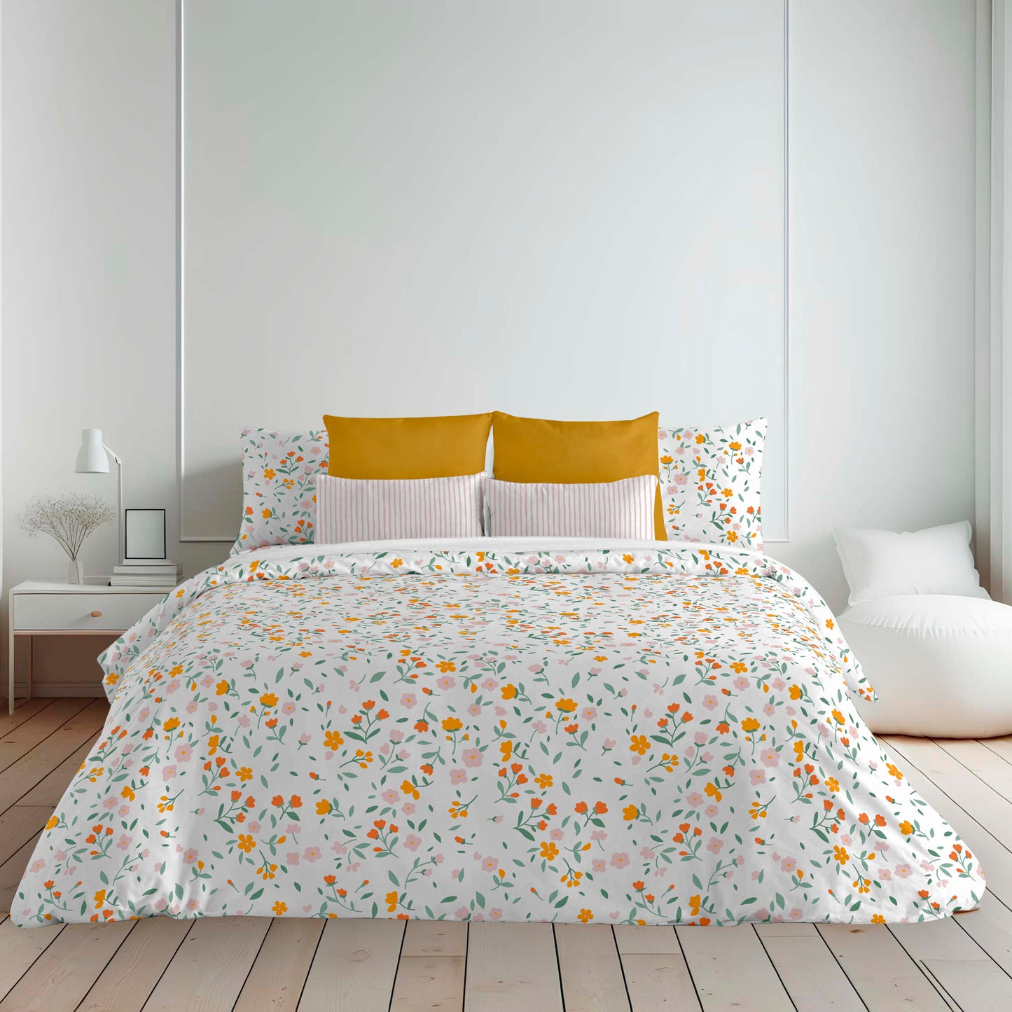 Duvet cover with buttons 100% cotton Akaroa