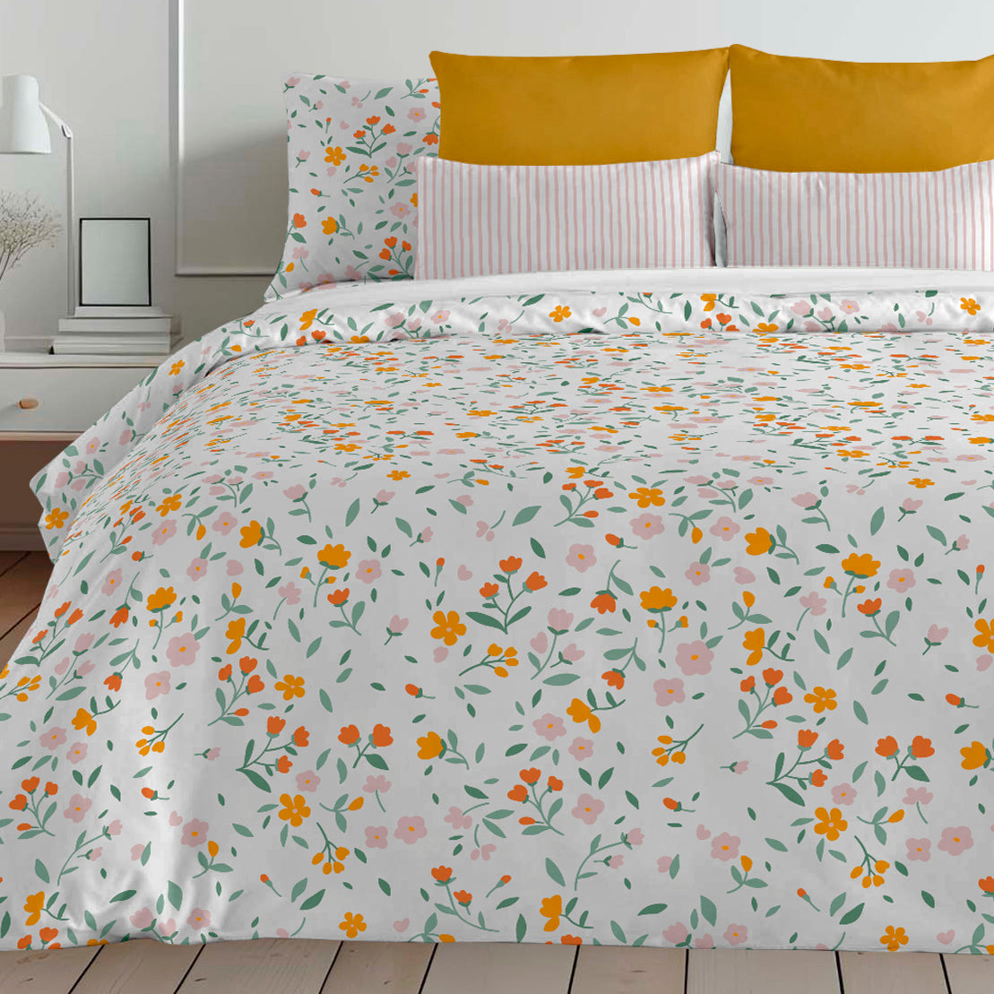 Duvet cover with buttons 100% cotton Akaroa