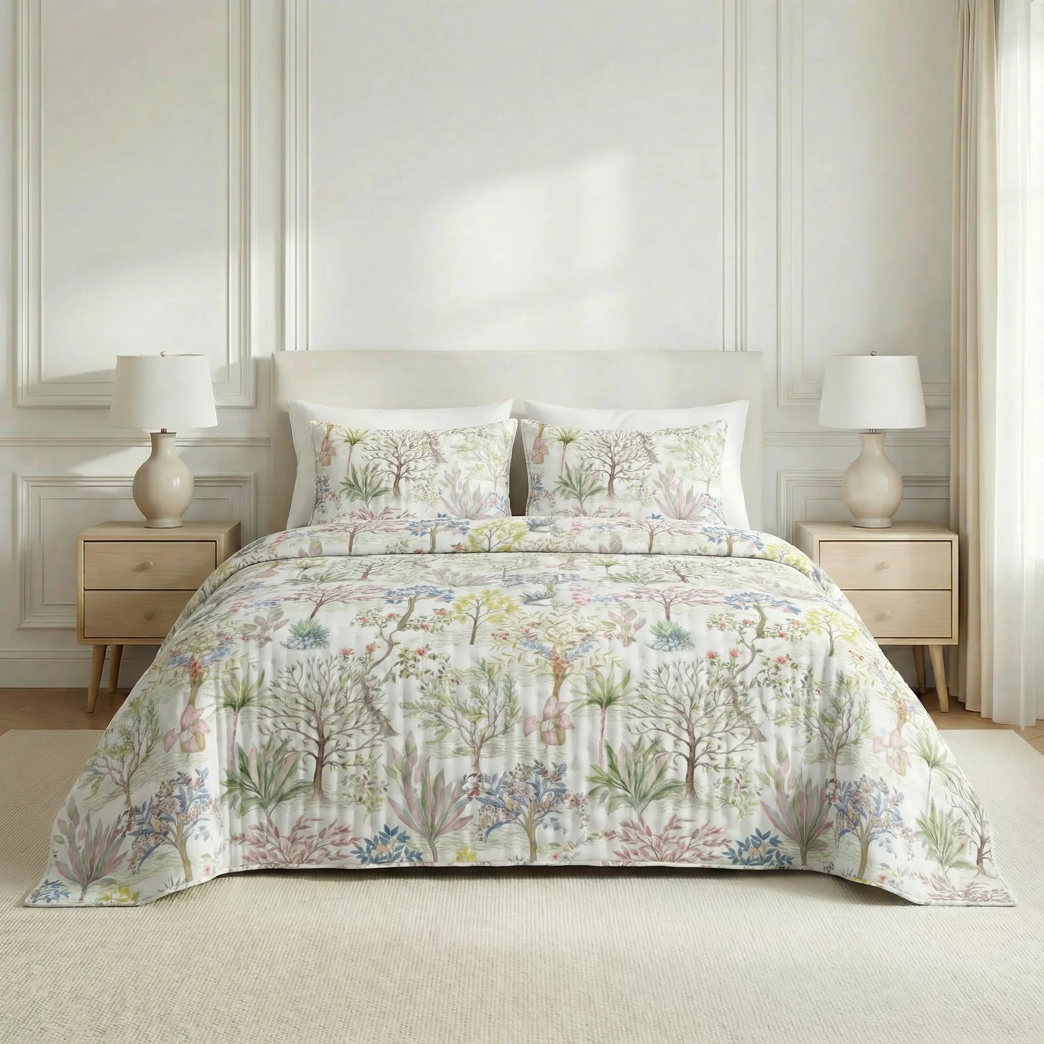 Colcha boutí estampada Alcudia tacto suave