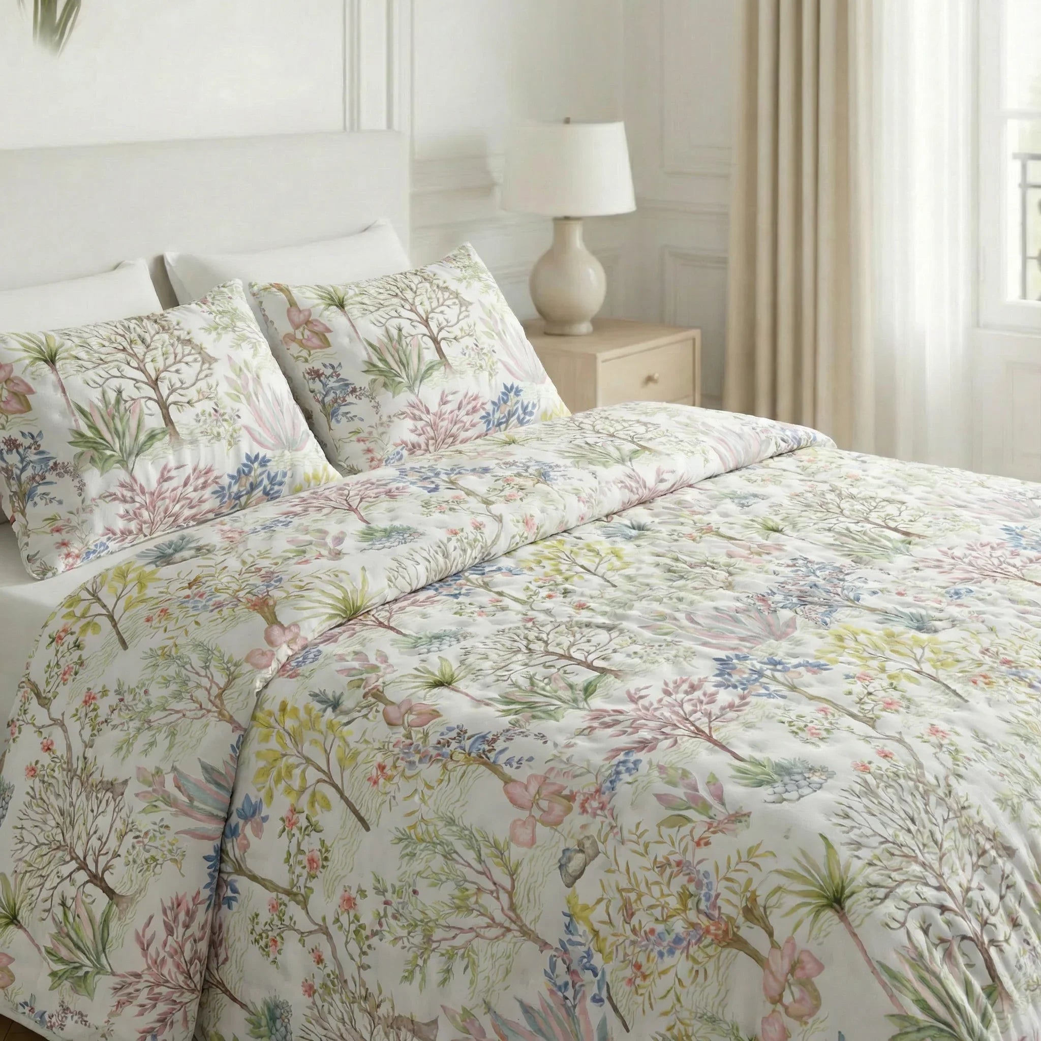 Colcha boutí estampada Alcudia tacto suave