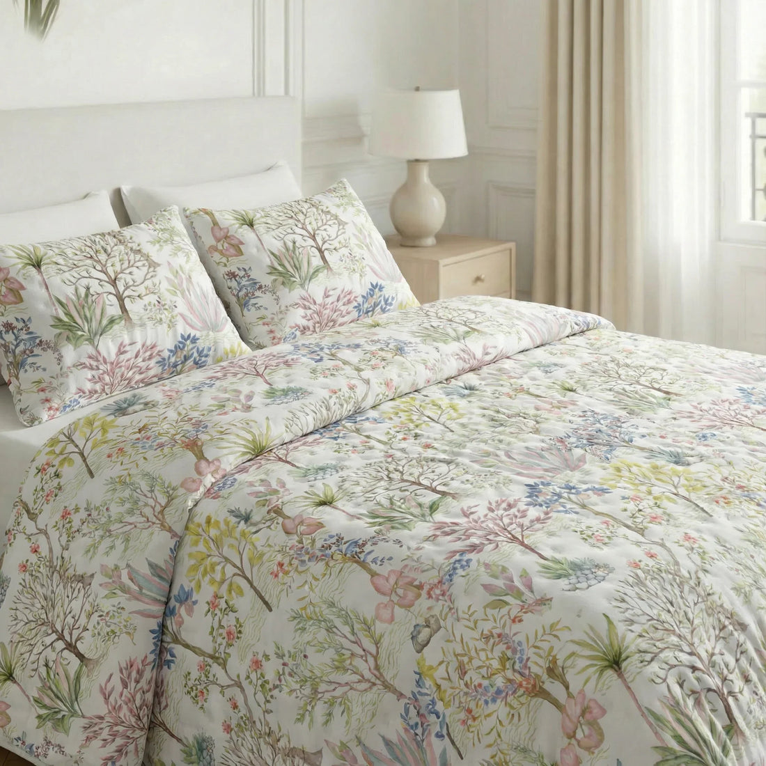 Colcha boutí estampada Alcudia tacto suave