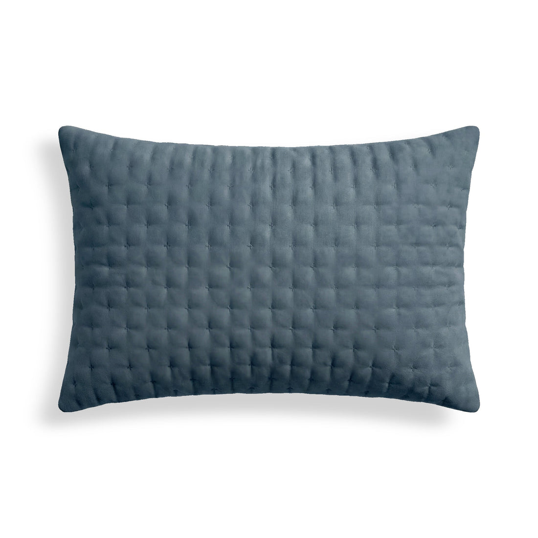 Funda de cojín lisa acolchada Azul Ceniza 30x50 cm
