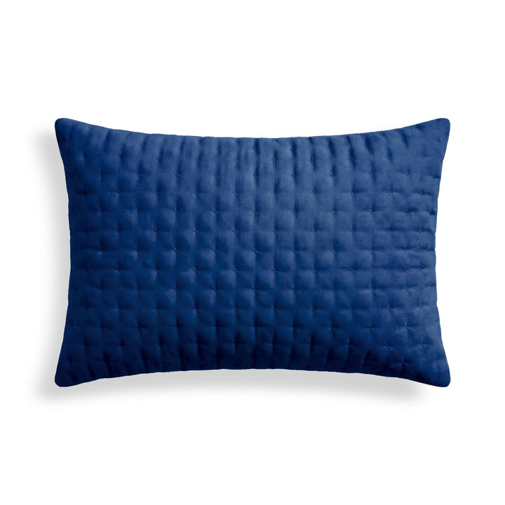 Funda de cojín lisa acolchada Azul Cobalto 30x50 cm