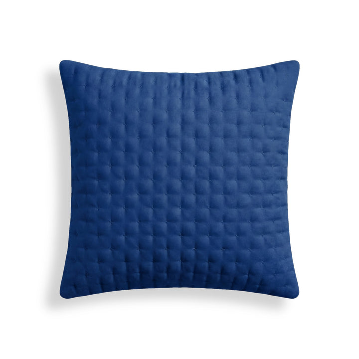 Funda de almohada lisa acolchada Azul Cobalto 65x65 cm