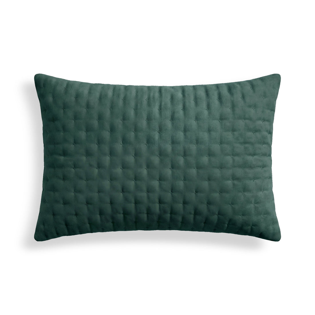 Funda de cojín lisa acolchada Azul Esmeralda 30x50 cm