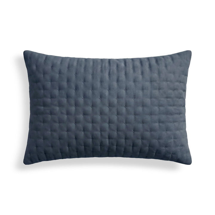 Funda de almohada lisa acolchada Azul Oscuro 50x80 cm