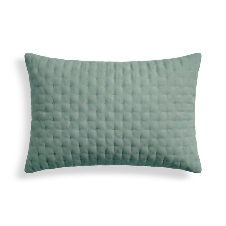 Funda de cojín lisa acolchada Azul Turquesa 30x50 cm
