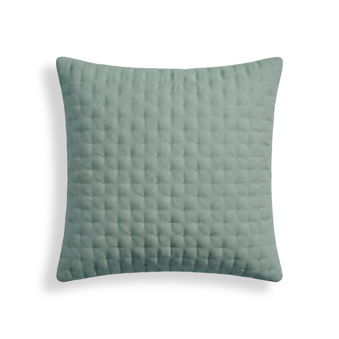 Funda de almohada lisa acolchada Azul Turquesa 65x65 cm