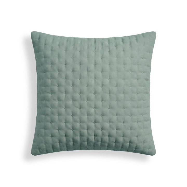 Funda de almohada lisa acolchada Azul Turquesa 65x65 cm