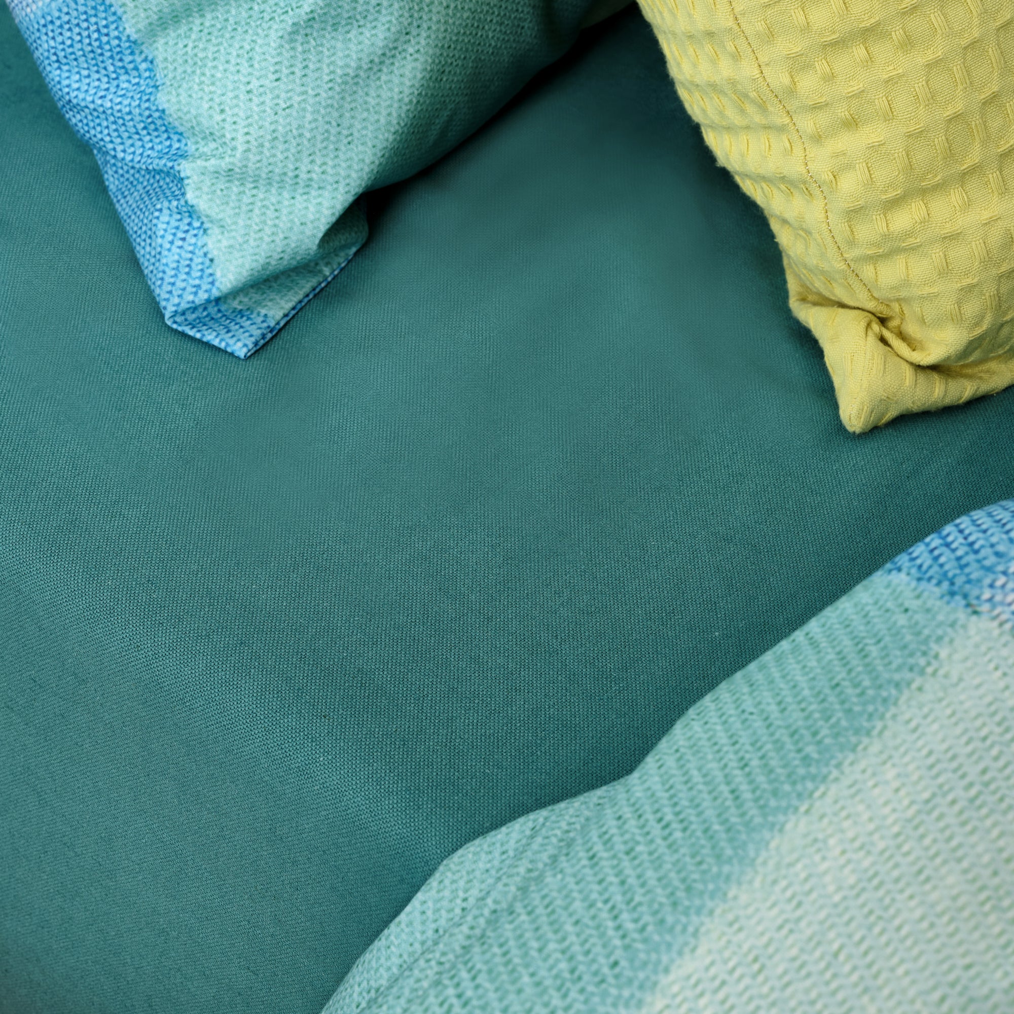 Bajera lisa Turquesa 100% algodón