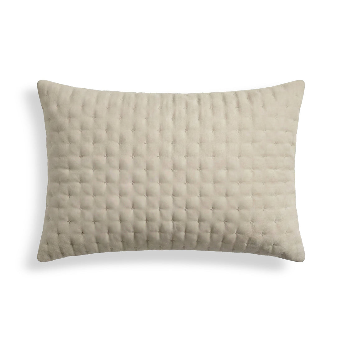 Funda de cojín lisa acolchada Beige Claro 30x50 cm